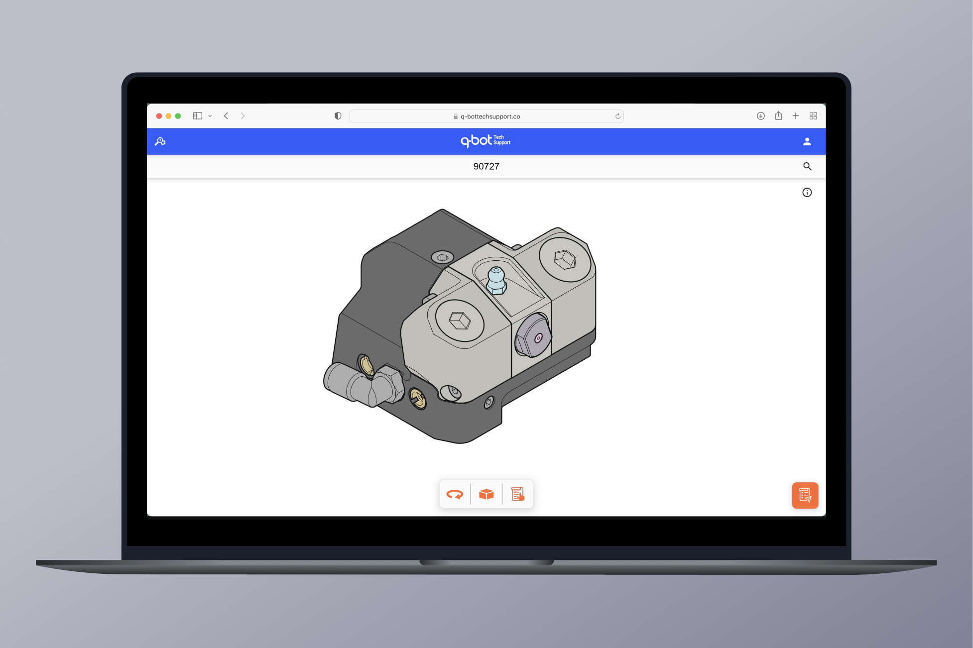 The interactive nozzle parts app